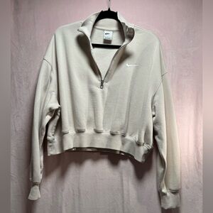 Nike Women's Off-White Quarter-Zip Sweatshirt